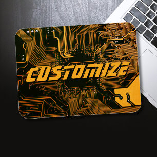 Magnet Flexible Carte circuit orange PCB personnalisée geek Out