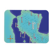 Magnet Flexible Carte Classique d'Espagne (Horizontal)