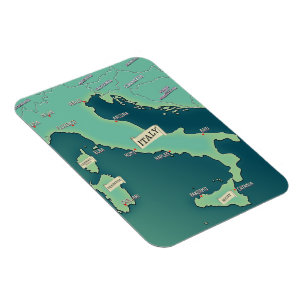 Magnet Flexible Carte Classique d'Italie