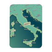Magnet Flexible Carte Classique d'Italie (Vertical)