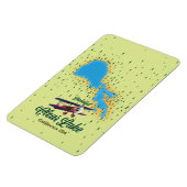 Magnet Flexible Carte Clear Lake California USA (Côté Gauche)