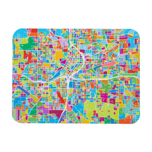 Magnet Flexible Carte colorée Atlanta (Horizontal)