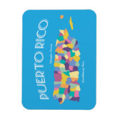 Magnet Flexible Carte colorée Porto Rico (Vertical)