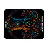 Magnet Flexible Carte d'anniversaire avec arbre en couleur Invitat (Horizontal)