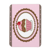 Magnet Flexible Carte d'anniversaire avec cupcake (Vertical)