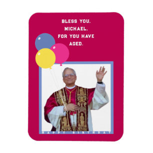 Magnet Flexible Carte d'anniversaire catholique drôle