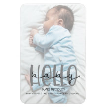 Carte d'annonce de naissance du script de photo gr