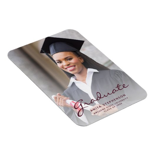 Magnet Flexible Carte d'annonce de remise de diplômes en écriture (Côté Droit)