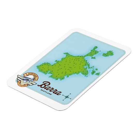 Magnet Flexible Carte de Barra Écosse (Côté Gauche)