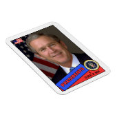 Magnet Flexible Carte de base-ball George W. Bush (Côté Droit)
