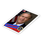 Magnet Flexible Carte de base-ball George W. Bush (Côté Gauche)