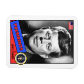 Magnet Flexible Carte de base-ball John F. Kennedy (Horizontal)