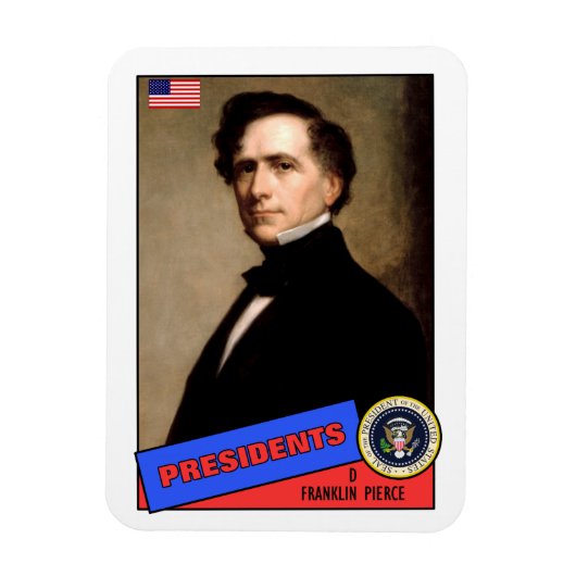 Magnet Flexible Carte de baseball Franklin Pierce (Vertical)