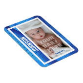 Magnet Flexible Carte de baseball premier âge bébé motif maille bl (Côté Droit)