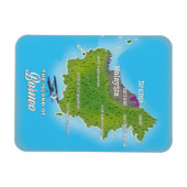 Magnet Flexible Carte de Bornéo (Horizontal)