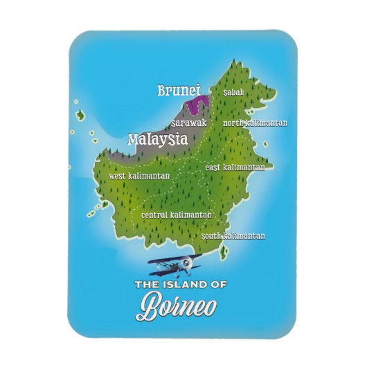 Magnet Flexible Carte de Bornéo (Vertical)