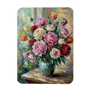 Magnet Flexible Carte de bouquet floral pour la fête des mères