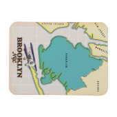 Magnet Flexible Carte de Brooklyn New York (Horizontal)