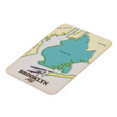 Magnet Flexible Carte de Brooklyn New York (Côté Gauche)