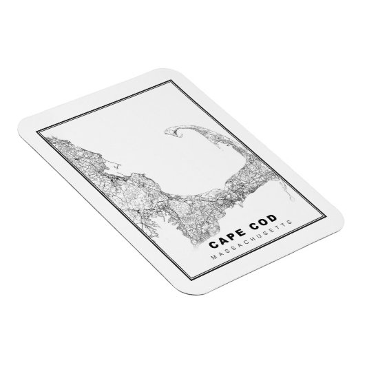Magnet Flexible Carte de Cape Cod (Côté Droit)
