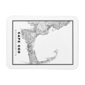 Magnet Flexible Carte de Cape Cod (Horizontal)