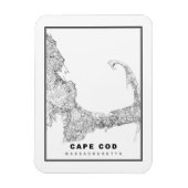 Magnet Flexible Carte de Cape Cod (Vertical)