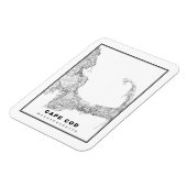 Magnet Flexible Carte de Cape Cod (Côté Gauche)