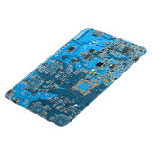Magnet Flexible Carte de circuit Geek d'ordinateur bleu (Côté Gauche)
