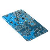 Magnet Flexible Carte de circuit Geek d'ordinateur bleu (Côté Droit)