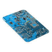 Magnet Flexible Carte de circuit Geek d'ordinateur bleu (Côté Droit)