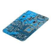 Magnet Flexible Carte de circuit Geek d'ordinateur bleu (Côté Gauche)