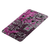 Magnet Flexible Carte de circuit Geek d'ordinateur violet (Côté Gauche)