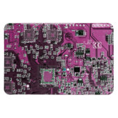 Magnet Flexible Carte de circuit Geek d'ordinateur violet (Horizontal)
