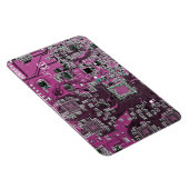 Magnet Flexible Carte de circuit Geek d'ordinateur violet (Côté Droit)