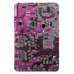 Magnet Flexible Carte de circuit Geek d'ordinateur violet