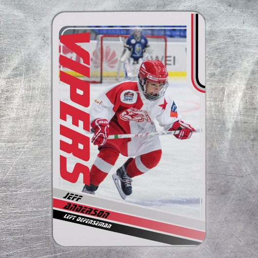 Magnet Flexible Carte de commerce de hockey sur glace