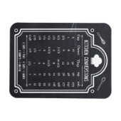 Magnet Flexible Carte de conversion de cuisine en tableau noir élé (Horizontal)