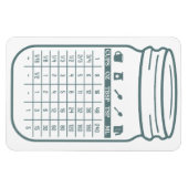 Magnet Flexible Carte de conversion de cuisine magnétique flexible (Horizontal)