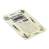 Magnet Flexible Carte de conversion de la cuisine : tasses et cuil (Côté Droit)