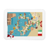 Magnet Flexible Carte de dessin de l'Italie (Horizontal)