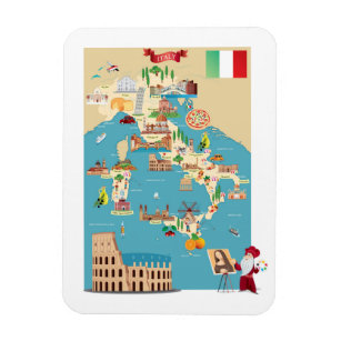 Magnet Flexible Carte de dessin de l'Italie