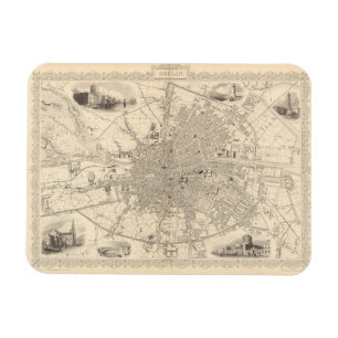 Magnet Flexible Carte de Dublin, Irlande