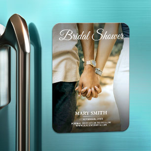 Magnet Flexible Carte de Fête des mariées photo minimaliste à la m