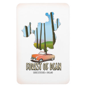 Magnet Flexible Carte de Forest Of Dean Gloucestershire Angleterre