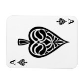Magnet Flexible Carte de jeu Ace of Spades Black and White (Horizontal)