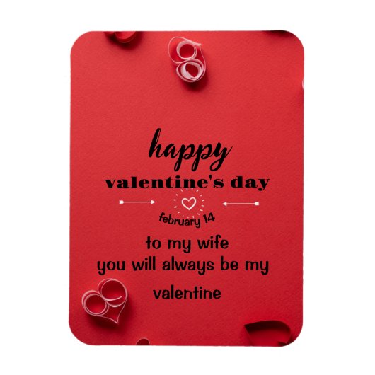 Magnet Flexible Carte de jour Valentines (Vertical)
