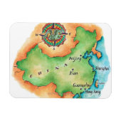 Magnet Flexible Carte de la Chine (Horizontal)