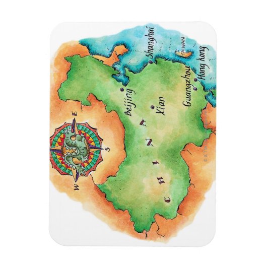 Magnet Flexible Carte de la Chine (Vertical)