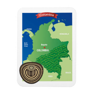 Magnet Flexible Carte de la Colombie