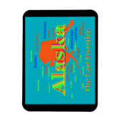 Magnet Flexible Carte de la fierté de l'Alaska Silhouette (Vertical)